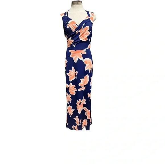 Leota Floral Perfect Wrap Maxi Dress Size M - Picture 6 of 6